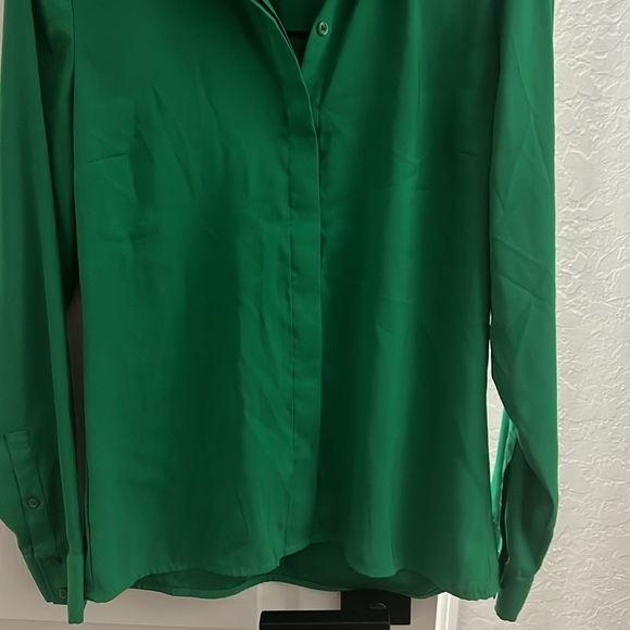 Express Emerald Green Button Up - Picture 3 of 5